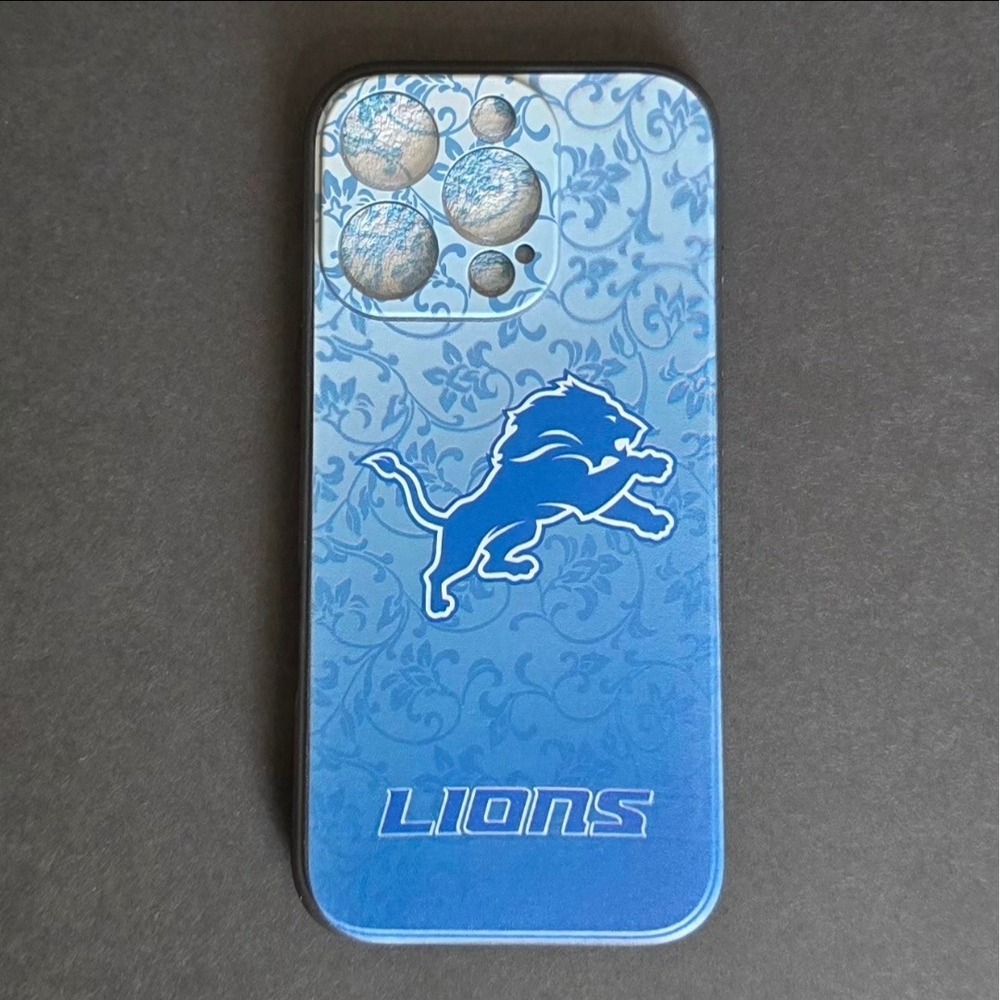 iPhone 16 Pro Detroit Lions Logo Jelly Phone Case